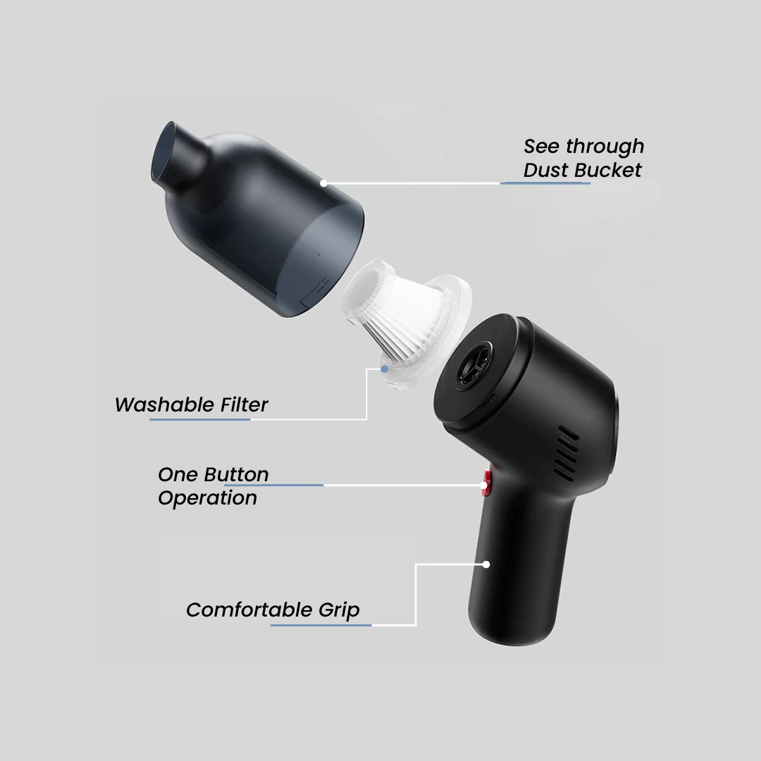 Wireless Handheld Car Vacuum Cleaner Portable Cordless , Vacuum Cleaner with Multi-Nozzles