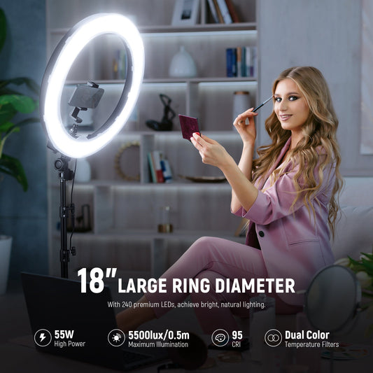 NEEWER RL-18 New Version 18 Inch LED Ring Light