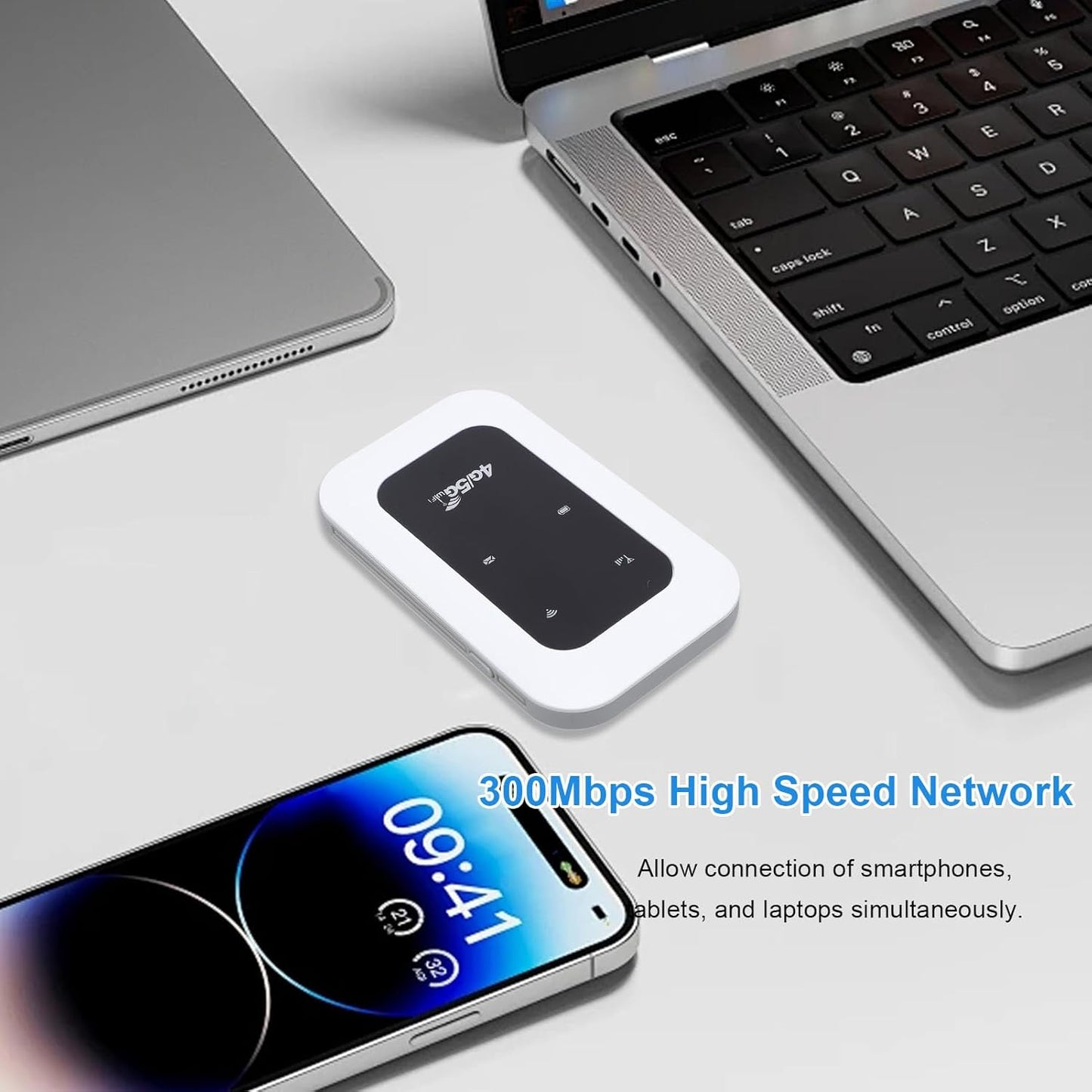 Portátil 4G/5G Wifi Hotspot Device de 300 Mbps