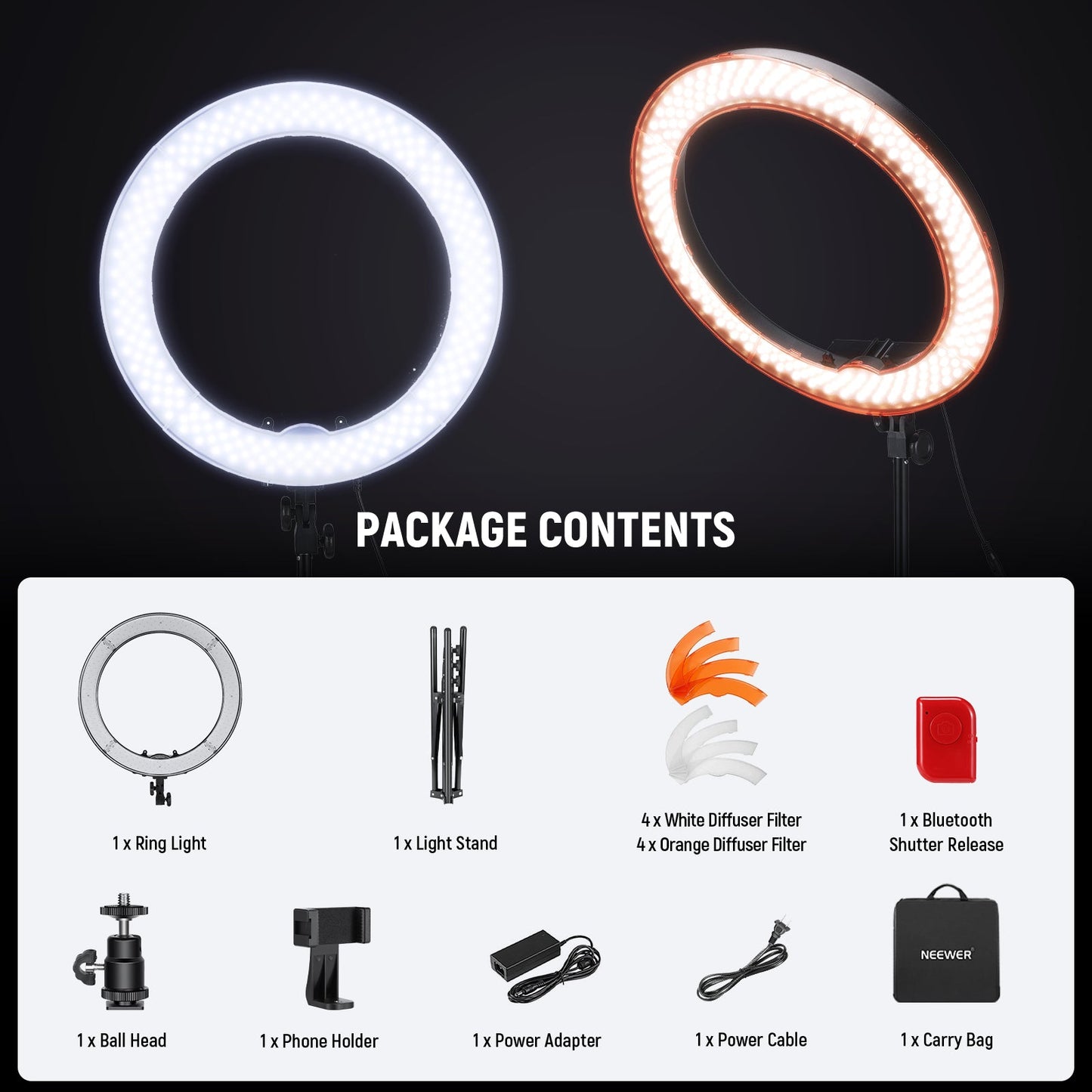 NEEWER RL-18 New Version 18 Inch LED Ring Light